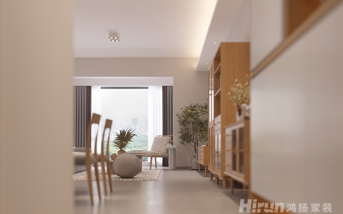 克拉美麗山莊120㎡北歐之光三居室 裝修案例效果圖-1