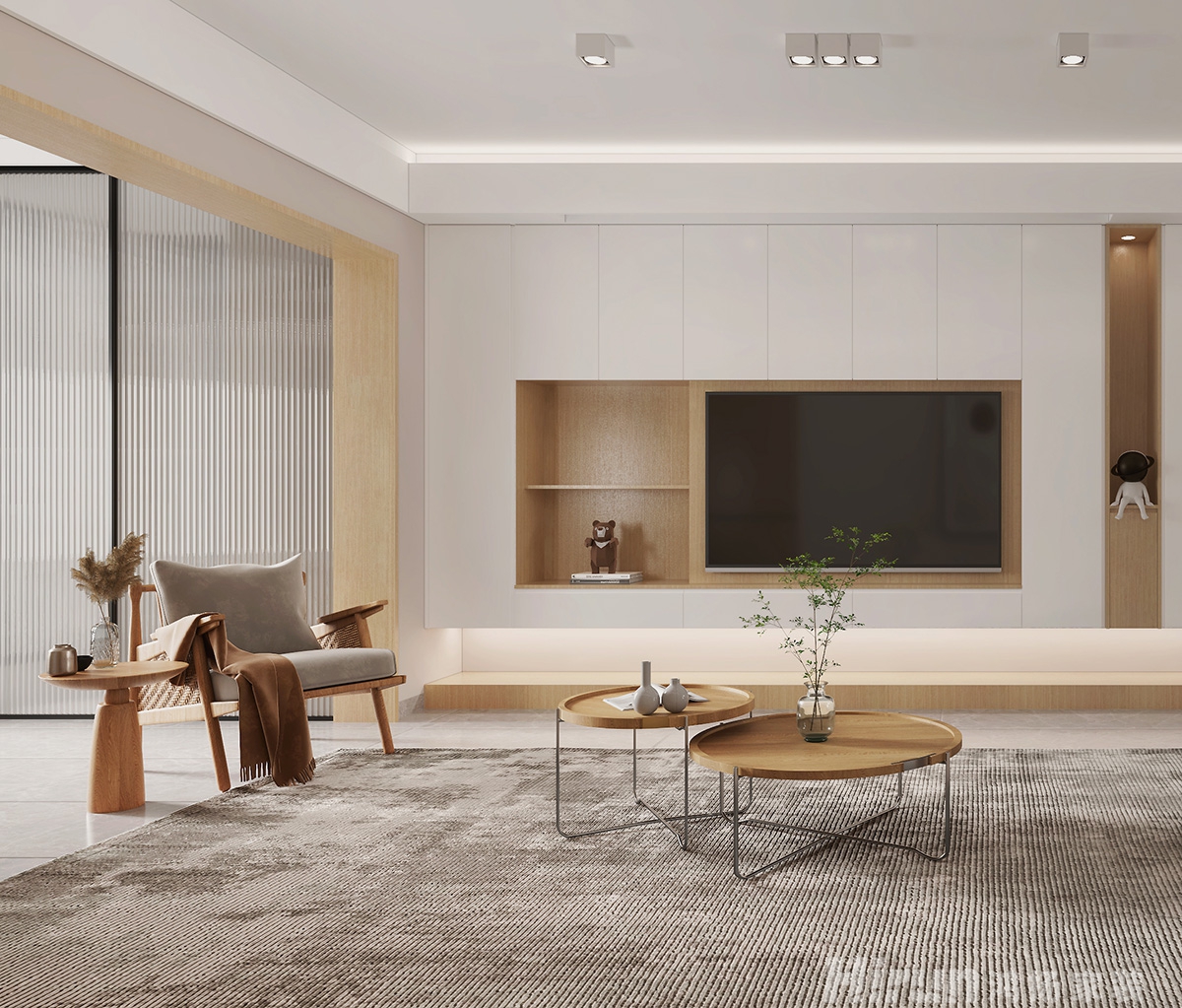 中梁云麓傳奇142㎡北歐之光四居室 裝修案例效果圖-5