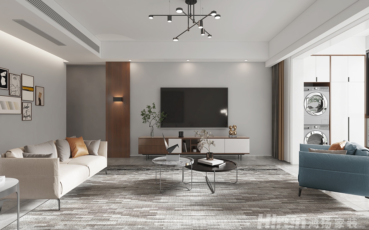 恒大御景天下177㎡北歐之光三居室 裝修案例效果圖-2