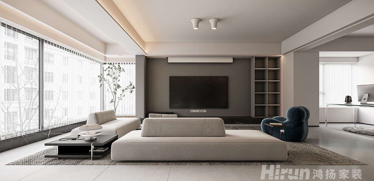 陽光城尚東灣愉景苑130㎡雅致現(xiàn)代三居室 裝修案例效果圖-3