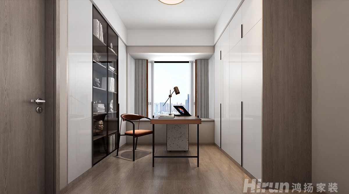 城市風景167㎡雅致現代四居室 裝修案例效果圖-9