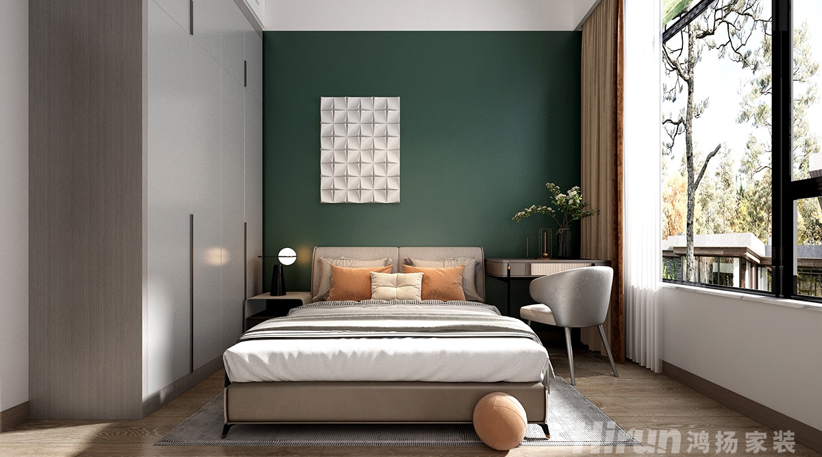 晉合湘水灣247㎡雅致現代四居室 裝修案例效果圖-10