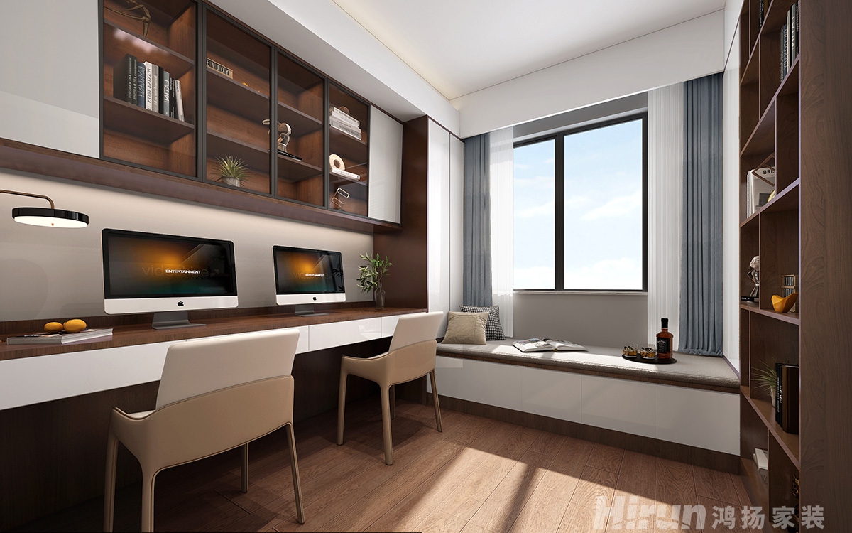 中建玥熙臺(tái)140㎡雅致現(xiàn)代四居室 裝修案例效果圖-1