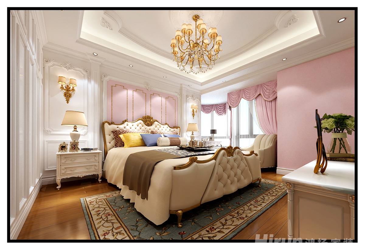 麗景濱江160㎡輕歐簡美四居室 裝修案例效果圖-14