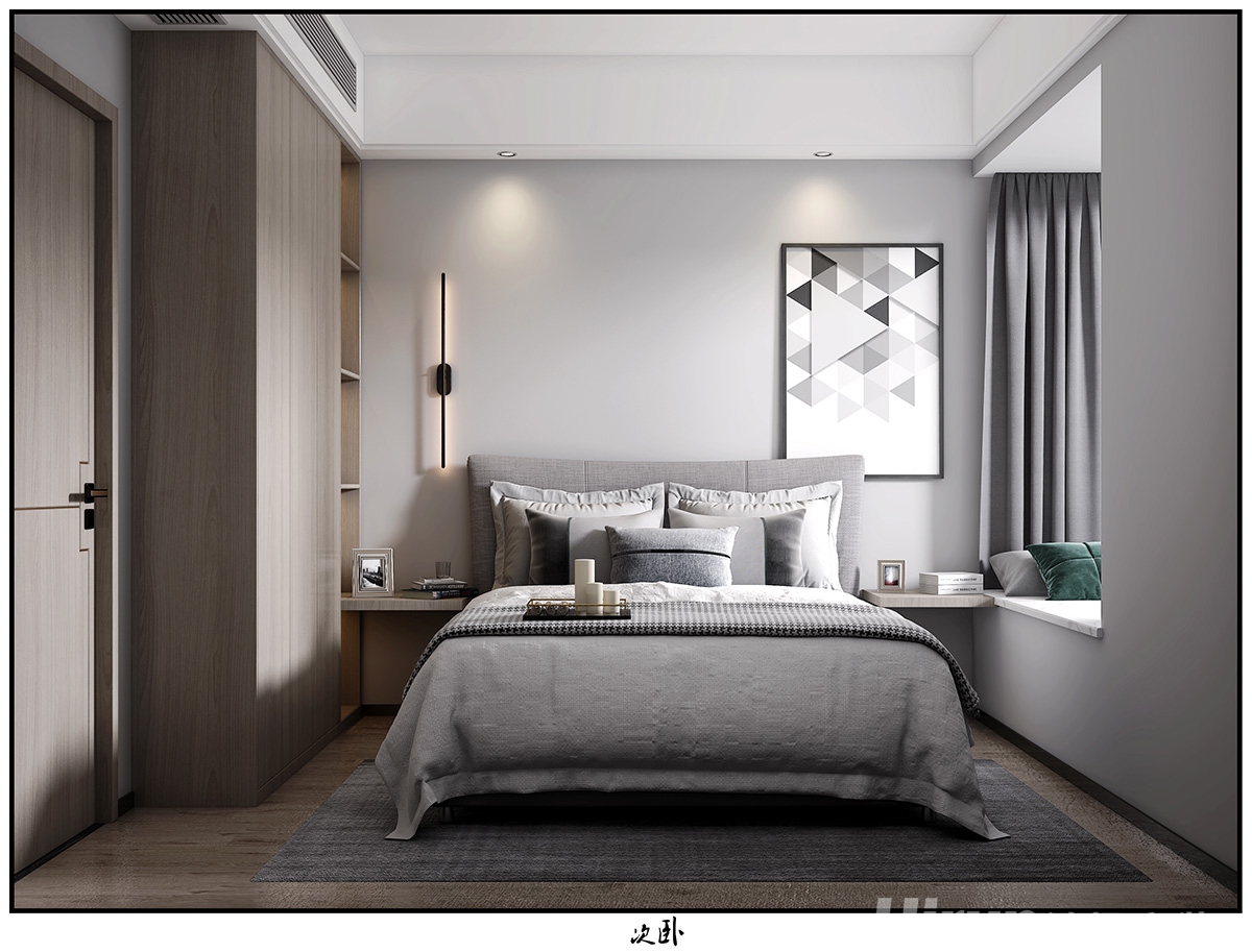 華晨山水州城150㎡雅致現代四居室 裝修案例效果圖-5