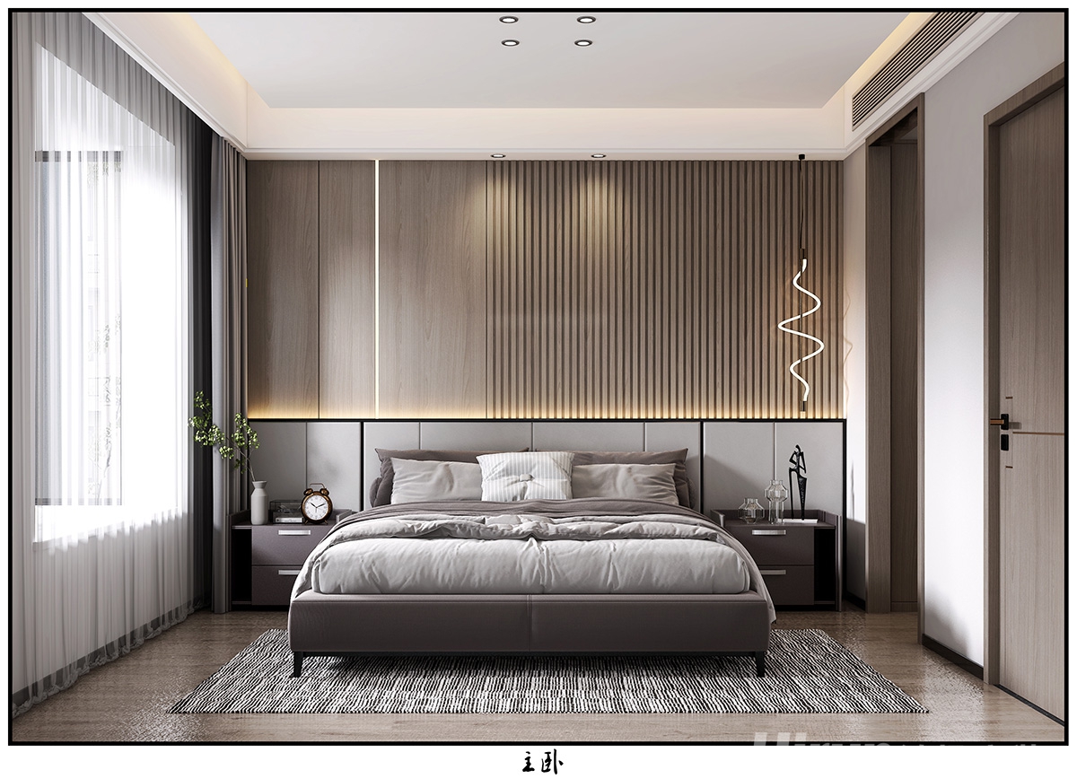 華晨山水州城150㎡雅致現代四居室 裝修案例效果圖-4