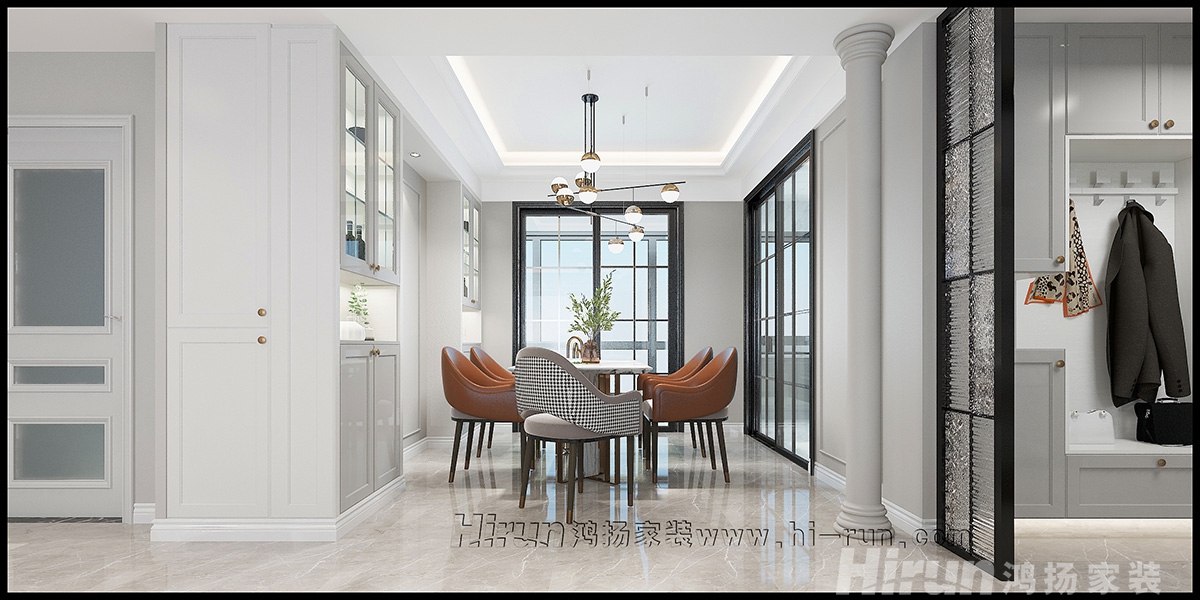 中建江灣壹號140㎡新裝飾主義四居室 裝修案例效果圖-4