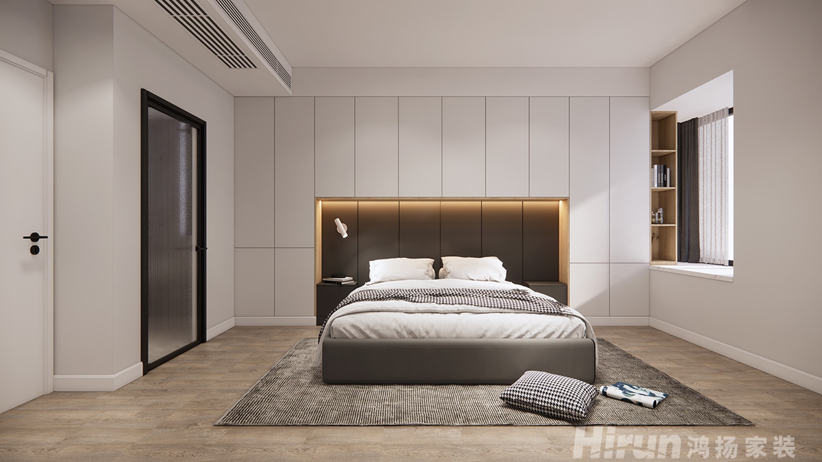 中建江灣壹號140㎡雅致現代四居室 裝修案例效果圖-2