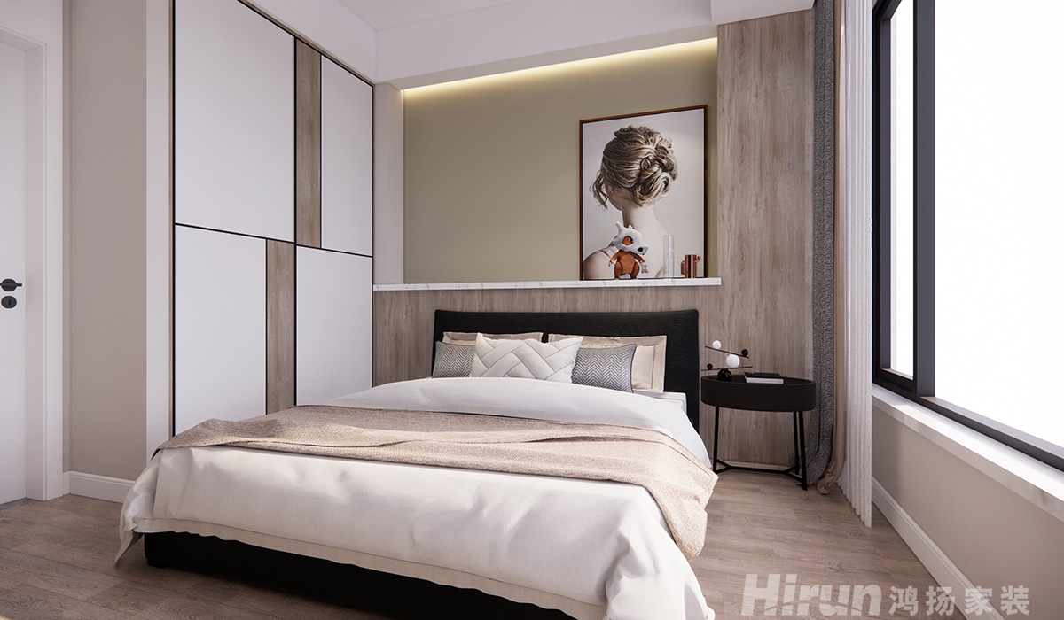 奧園廣場123㎡北歐之光三居室 裝修案例效果圖-9