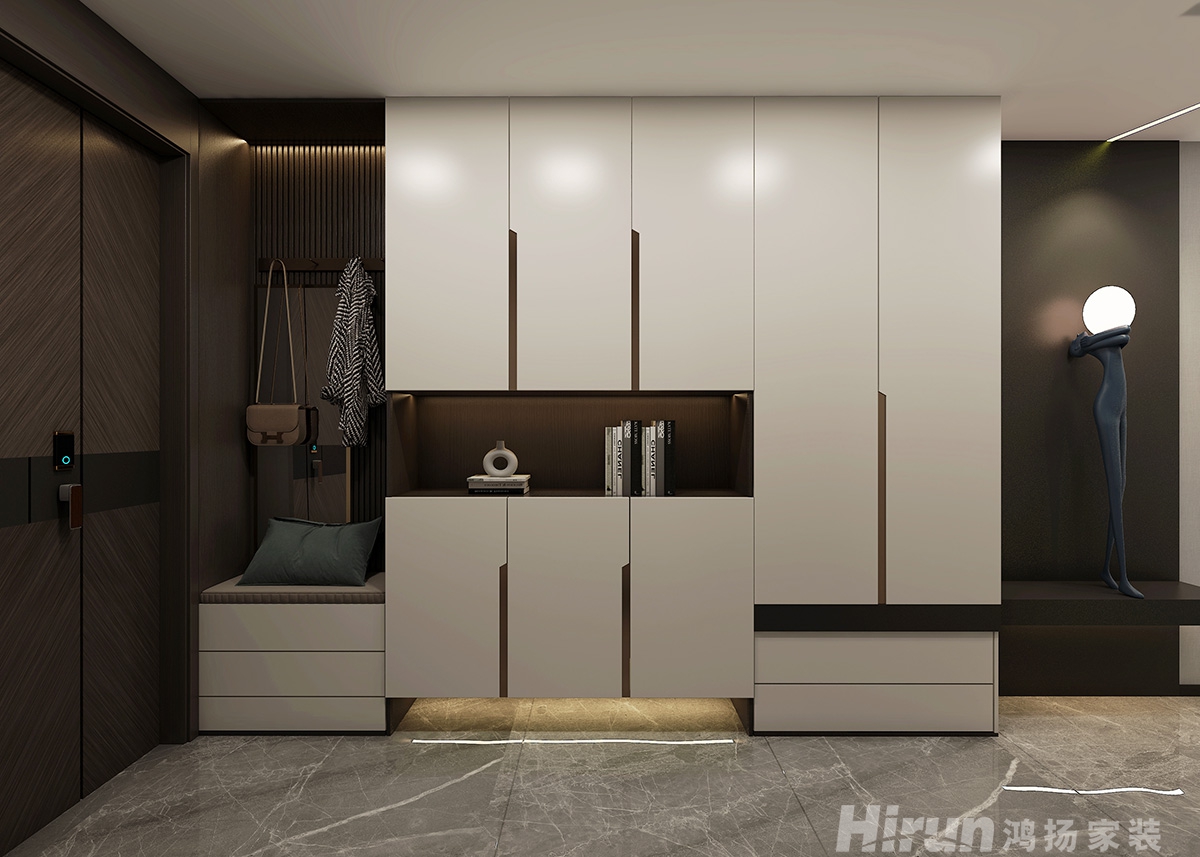 晉合湘水灣160㎡雅致現(xiàn)代四居室 裝修案例效果圖-5