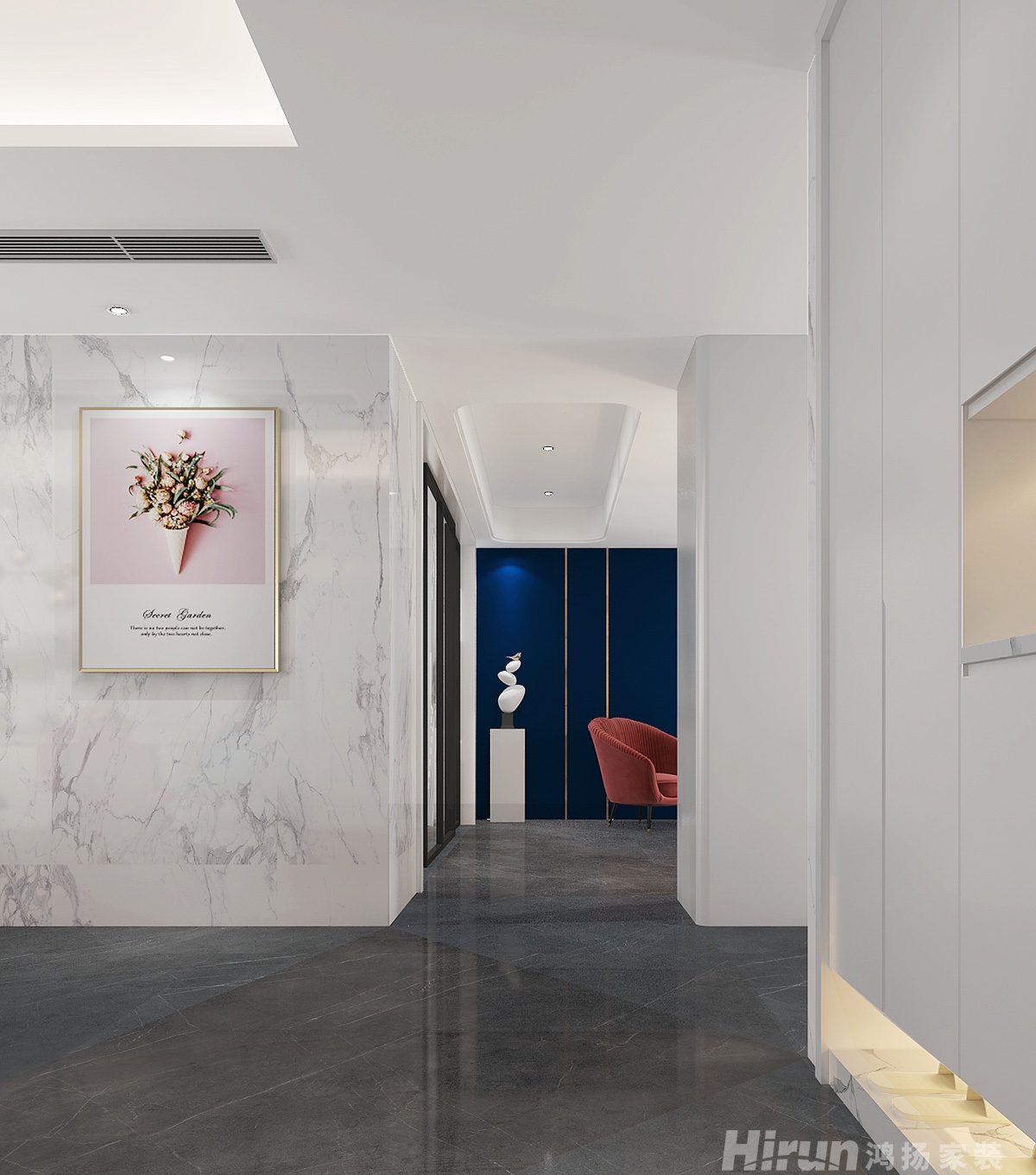 東陽文化廣場220㎡新裝飾主義復式 裝修案例效果圖-10