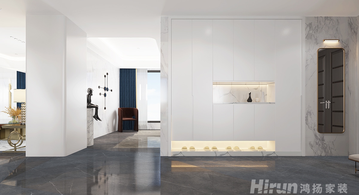 東陽文化廣場220㎡新裝飾主義復式 裝修案例效果圖-1