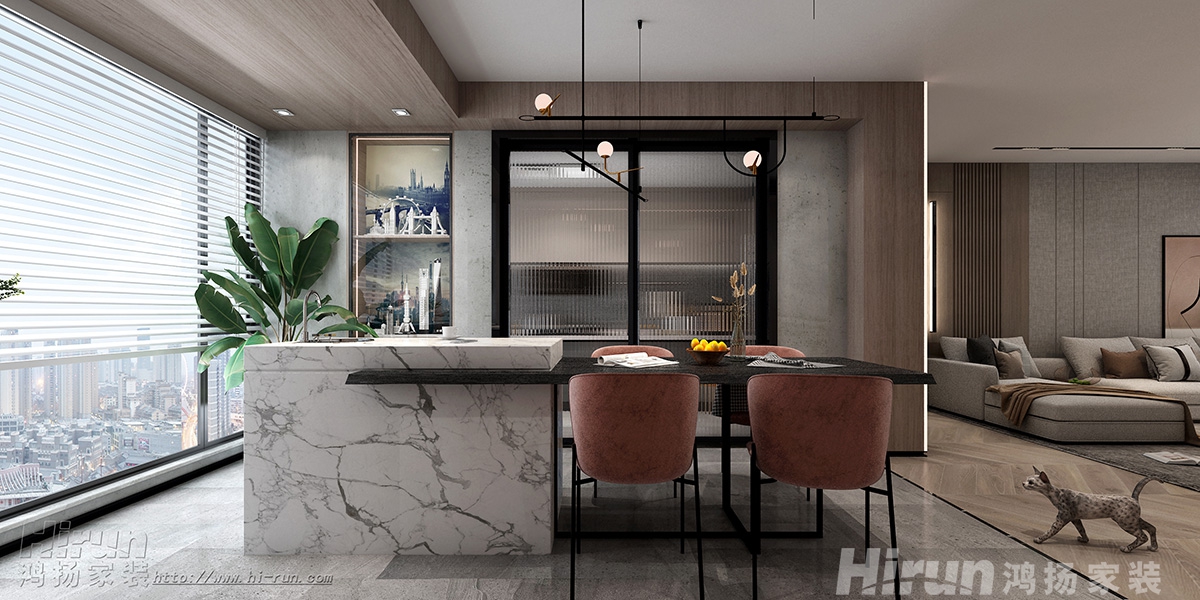 經世龍城150㎡雅致現代四居室 裝修案例效果圖-6