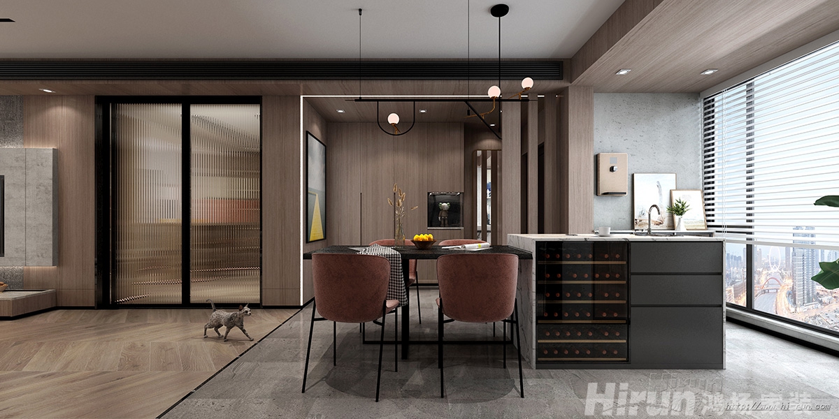 經世龍城150㎡雅致現代四居室 裝修案例效果圖-5