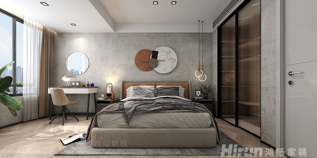 經世龍城150㎡雅致現代四居室 裝修案例效果圖-12