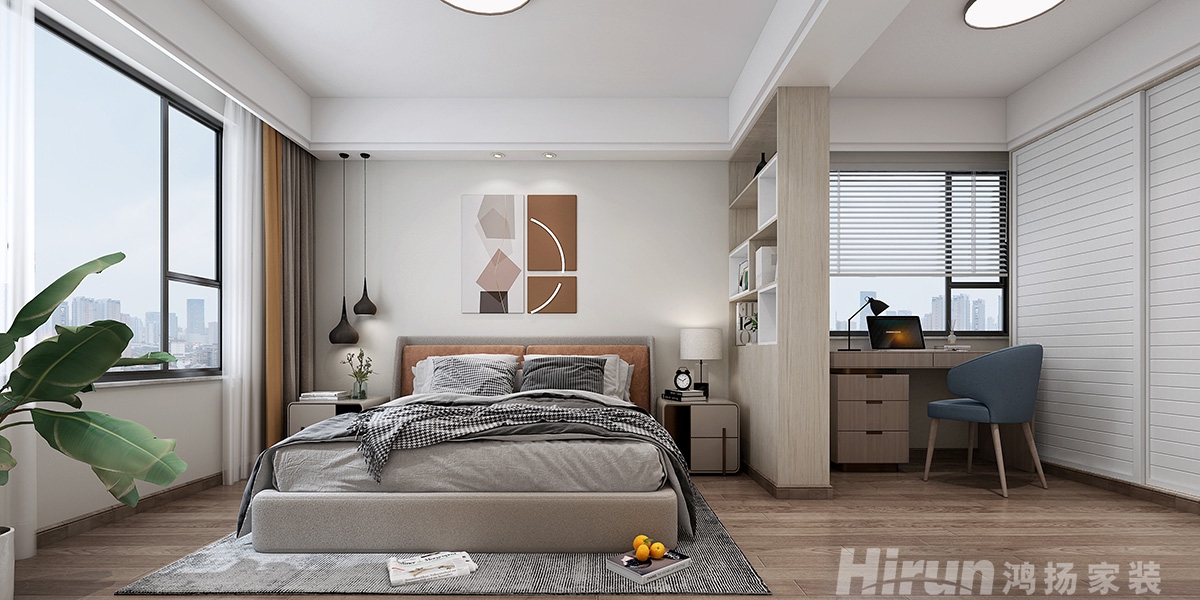 中泰財富湘江140㎡北歐之光四居室 裝修案例效果圖-9