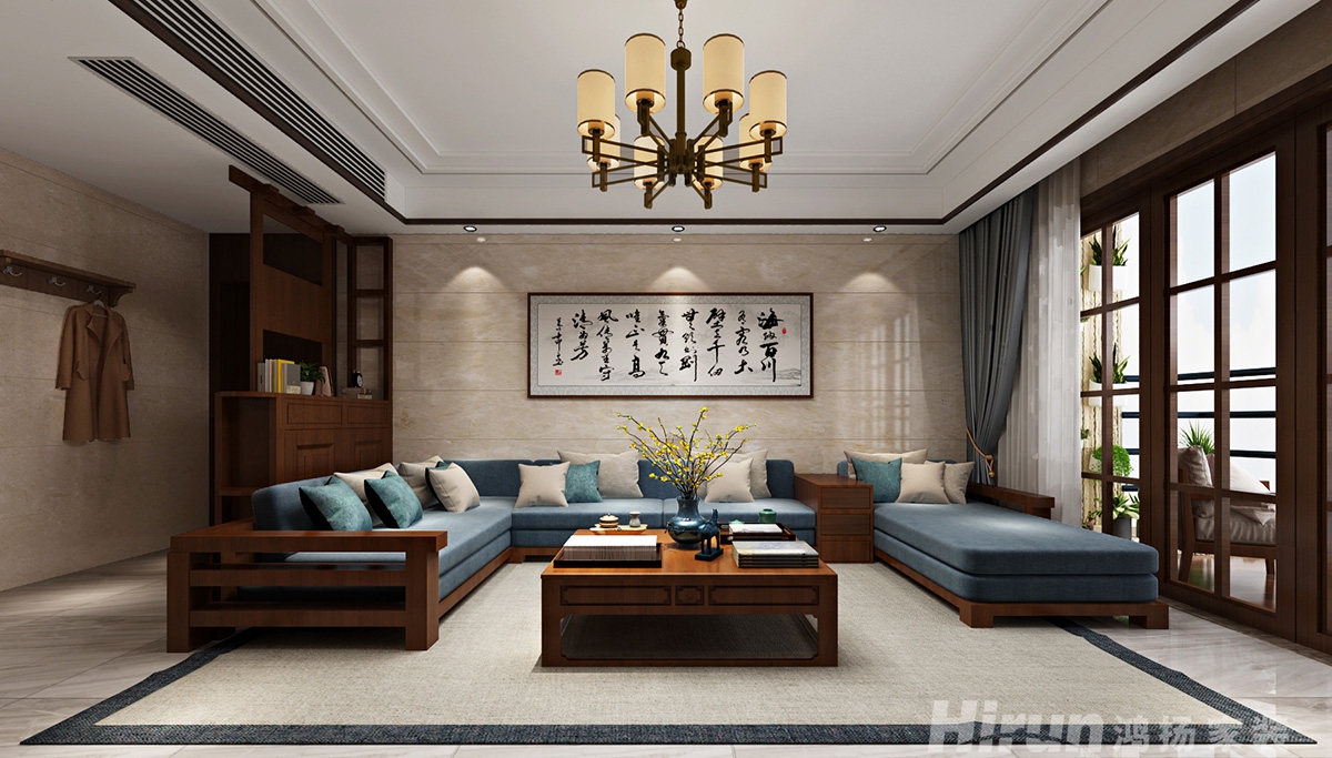 聯(lián)誼親親家園150㎡復(fù)合寫意四居室 裝修案例效果圖-5