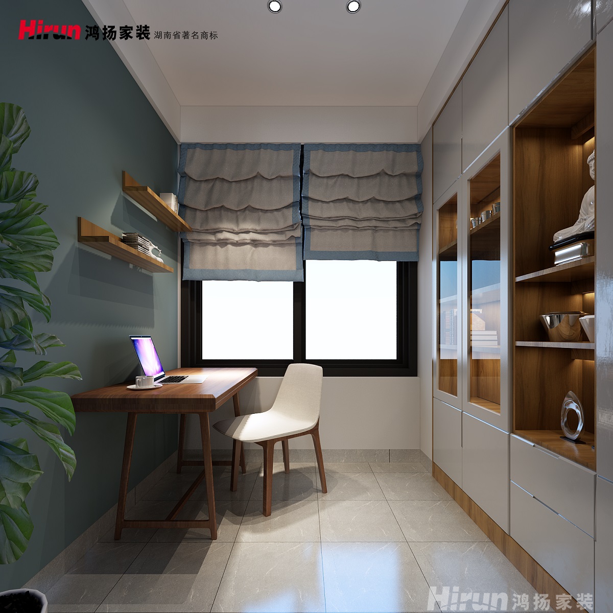 金質頤園130㎡北歐之光三居室 裝修案例效果圖-3