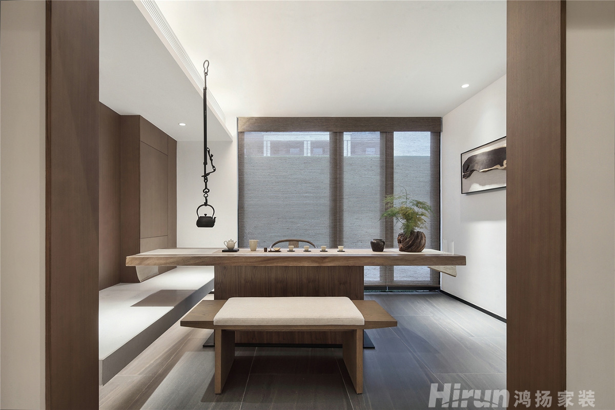 茶室180㎡復(fù)合寫意會所 裝修案例效果圖-8