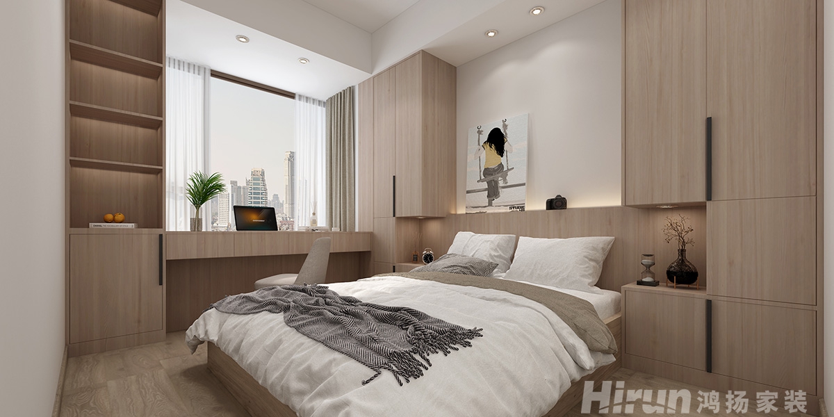 盤龍世紀(jì)城130㎡北歐之光三居室 裝修案例效果圖-2