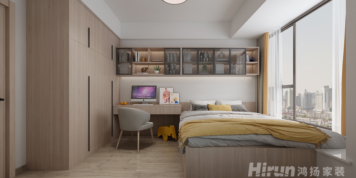 盤龍世紀(jì)城130㎡北歐之光三居室 裝修案例效果圖-5
