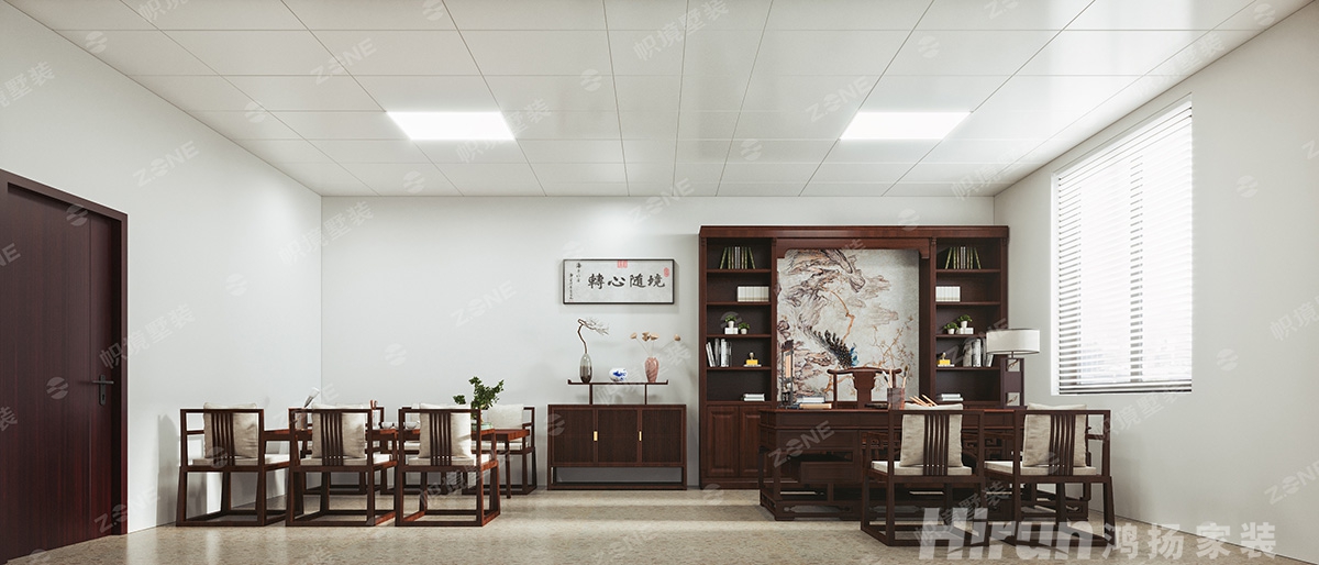 農(nóng)業(yè)大學(xué)第一教學(xué)樓5600㎡復(fù)合寫(xiě)意寫(xiě)字樓 裝修案例效果圖-7