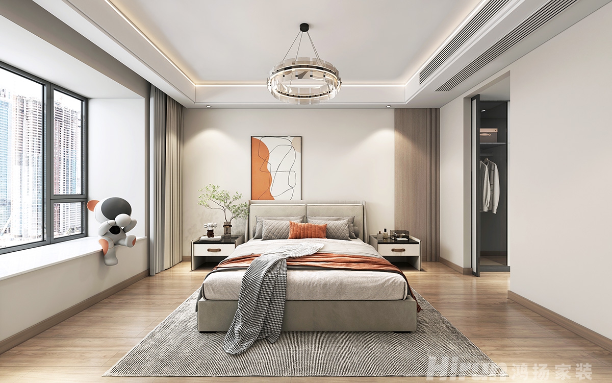 碧桂園城央一品120㎡雅致現(xiàn)代三居室 裝修案例效果圖-1