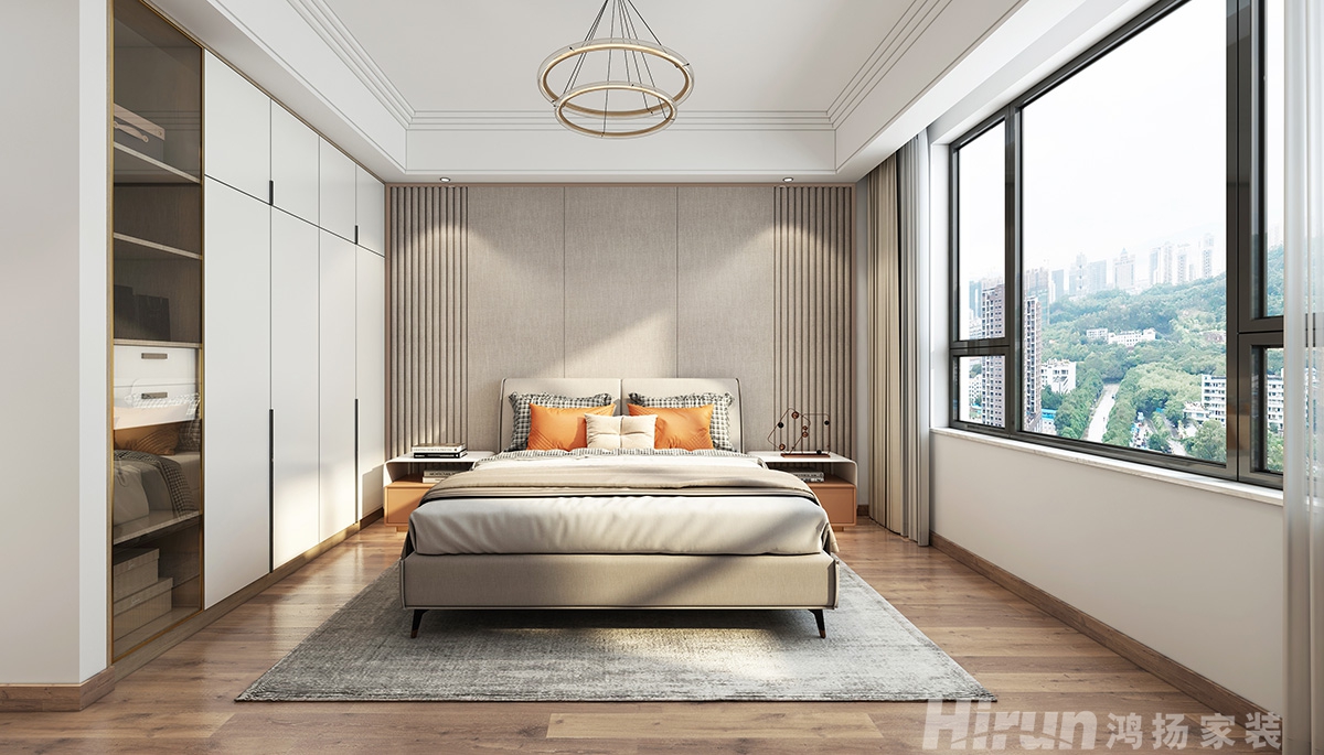 景秀家園145㎡雅致現(xiàn)代四居室 裝修案例效果圖-5