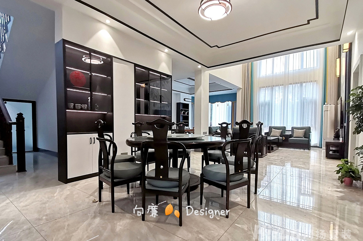 綠田自建房280㎡復合寫意別墅 裝修案例實景圖-2