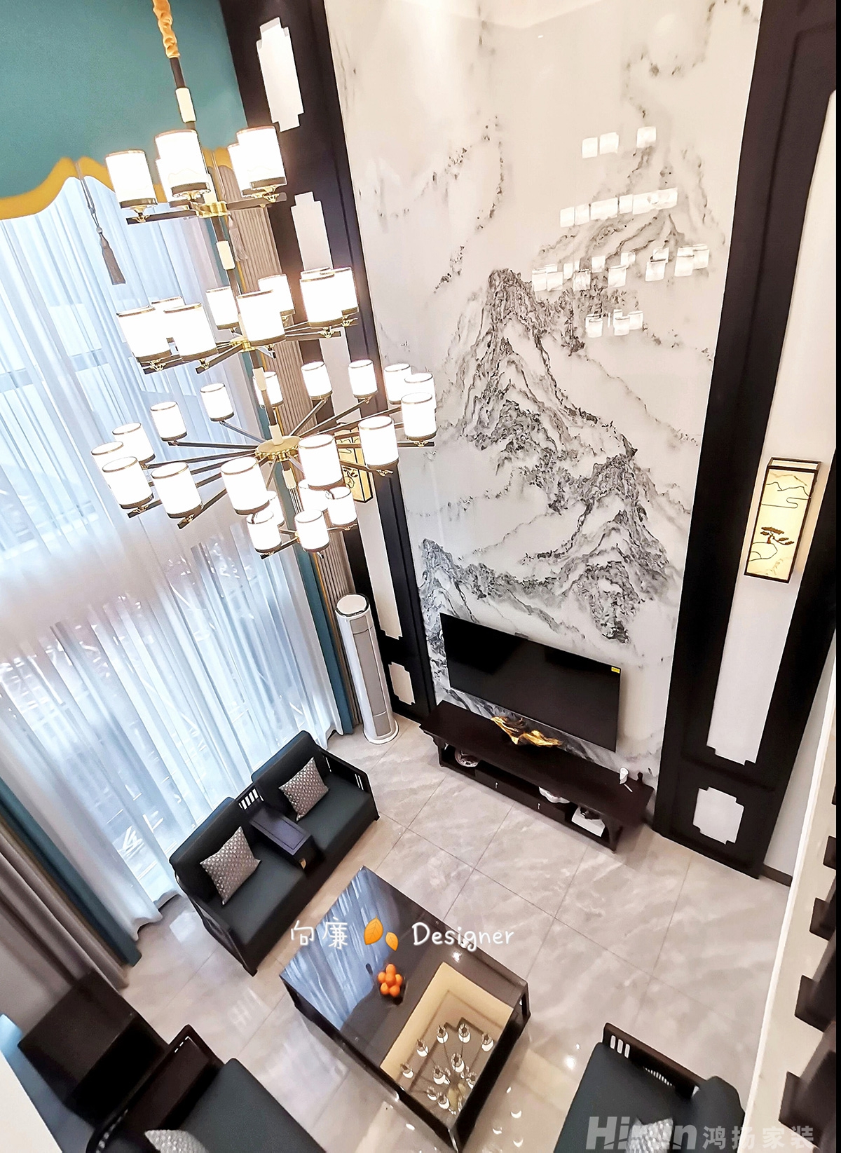 綠田自建房280㎡復合寫意別墅 裝修案例實景圖-6