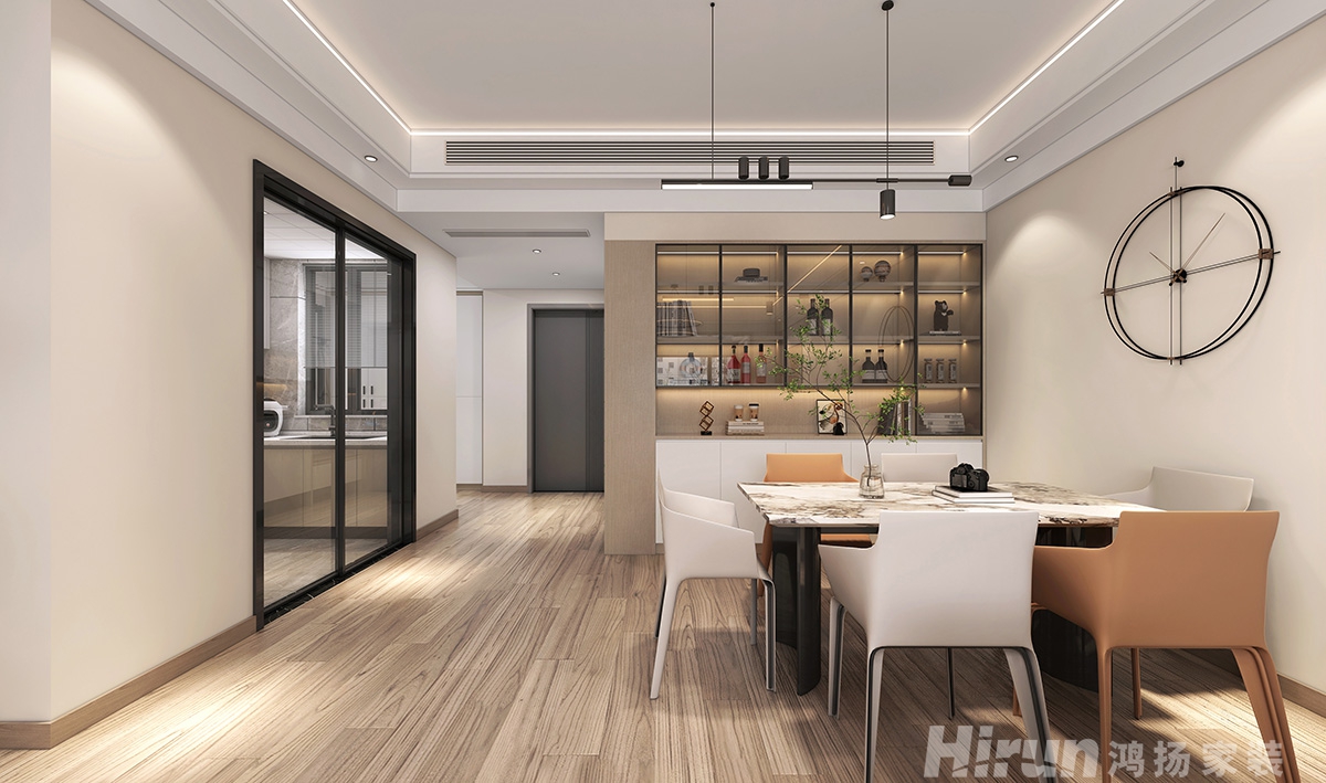 旭日丹城140㎡北歐之光三居室 裝修案例效果圖-7