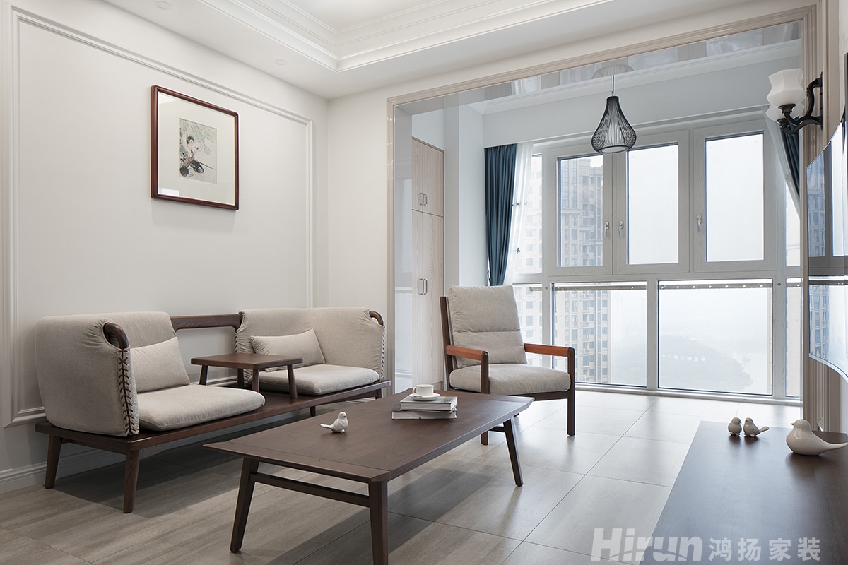 中建梅溪湖中心190㎡復(fù)古風(fēng)潮四居室 裝修案例實(shí)景圖-2