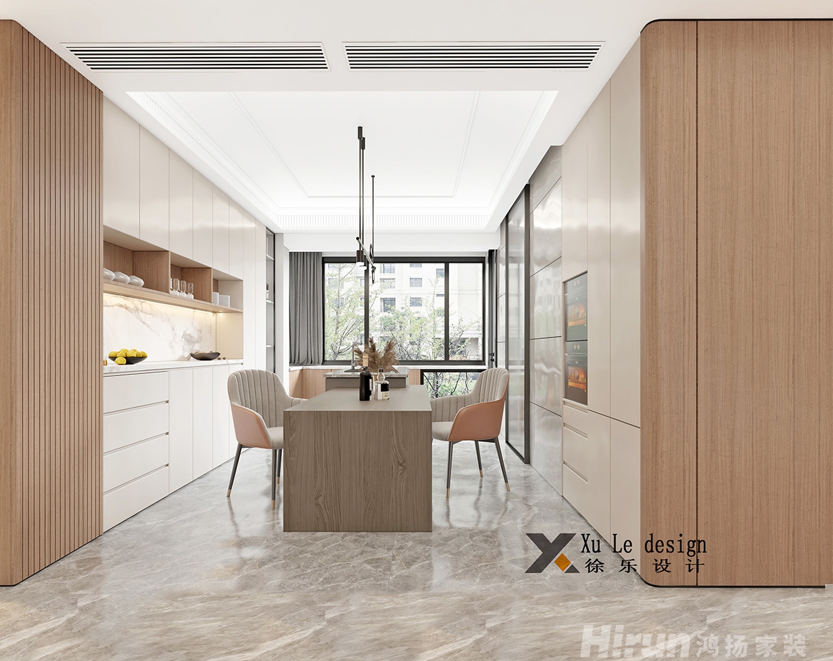 城投瀚城璞岸182㎡北歐之光三居室 裝修案例效果圖-4