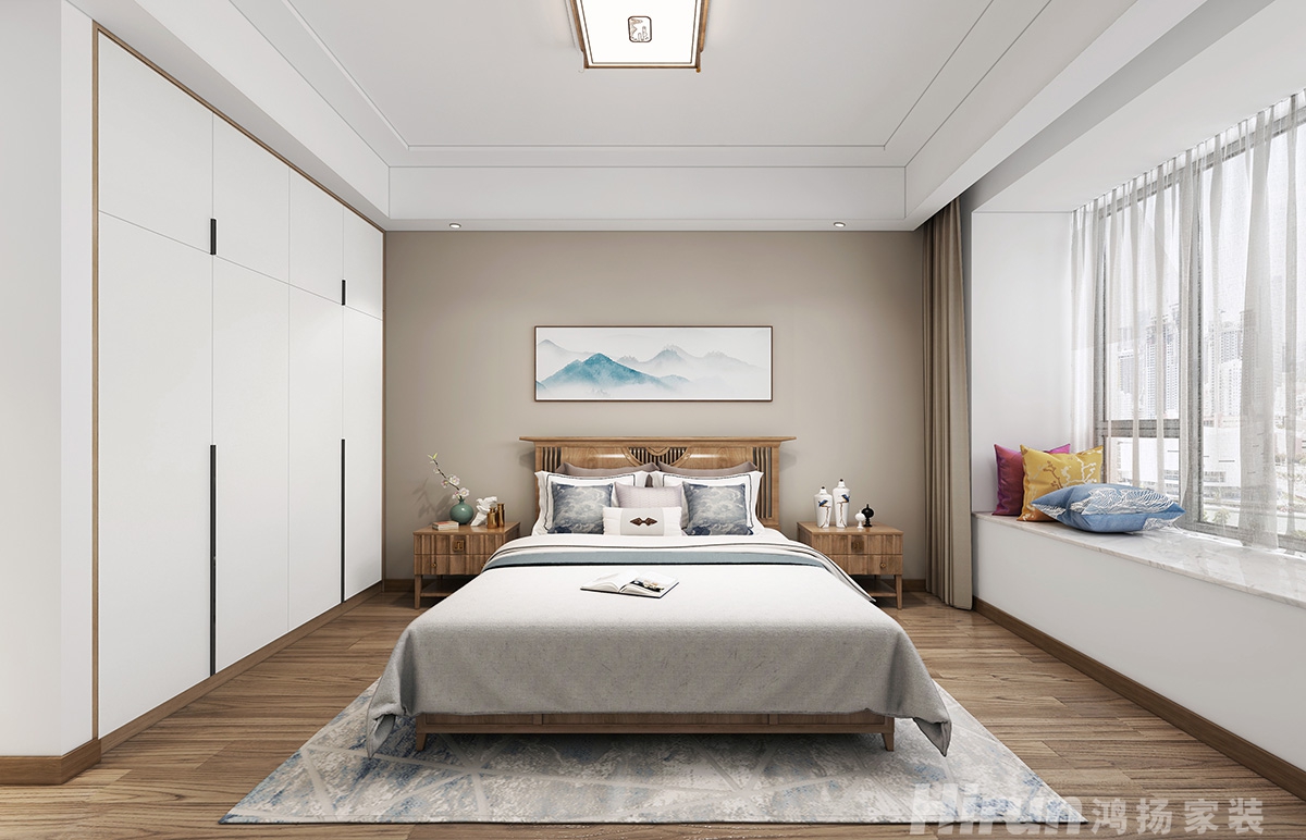 旭日丹城160㎡復(fù)合寫意四居室 裝修案例效果圖-1