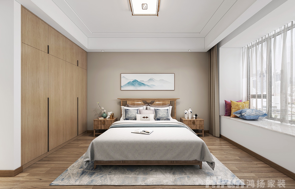 旭日丹城160㎡復(fù)合寫意四居室 裝修案例效果圖-3