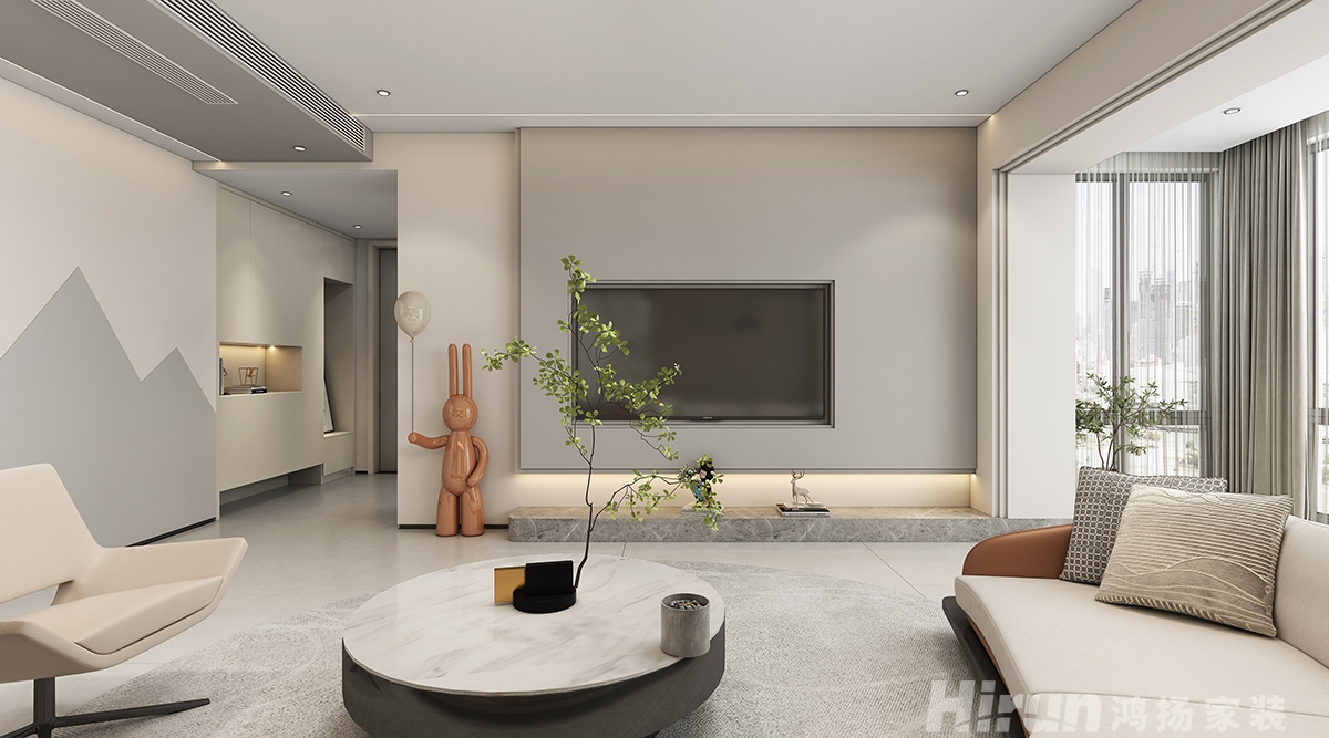 新偉公園悅府150㎡北歐之光四居室 裝修案例效果圖-4