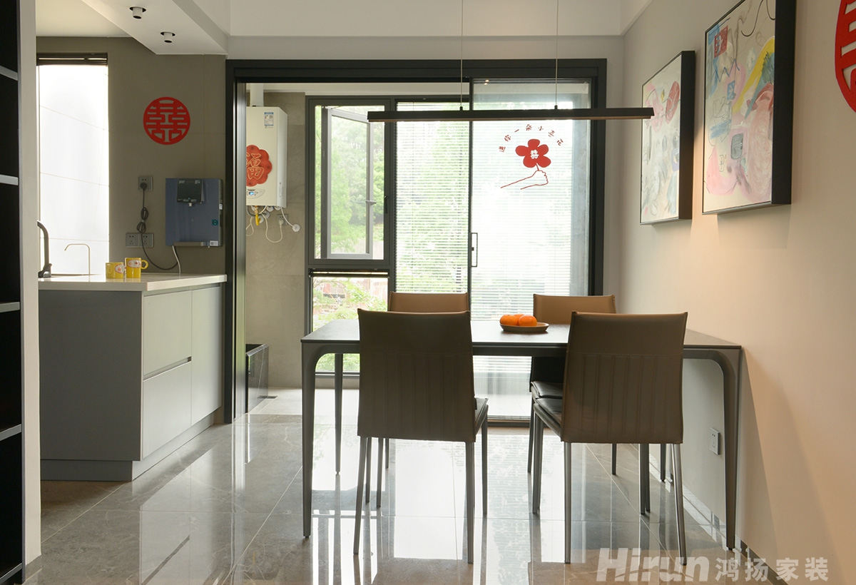 長房半島藍灣135㎡雅致現代四居室 裝修案例實景圖-1