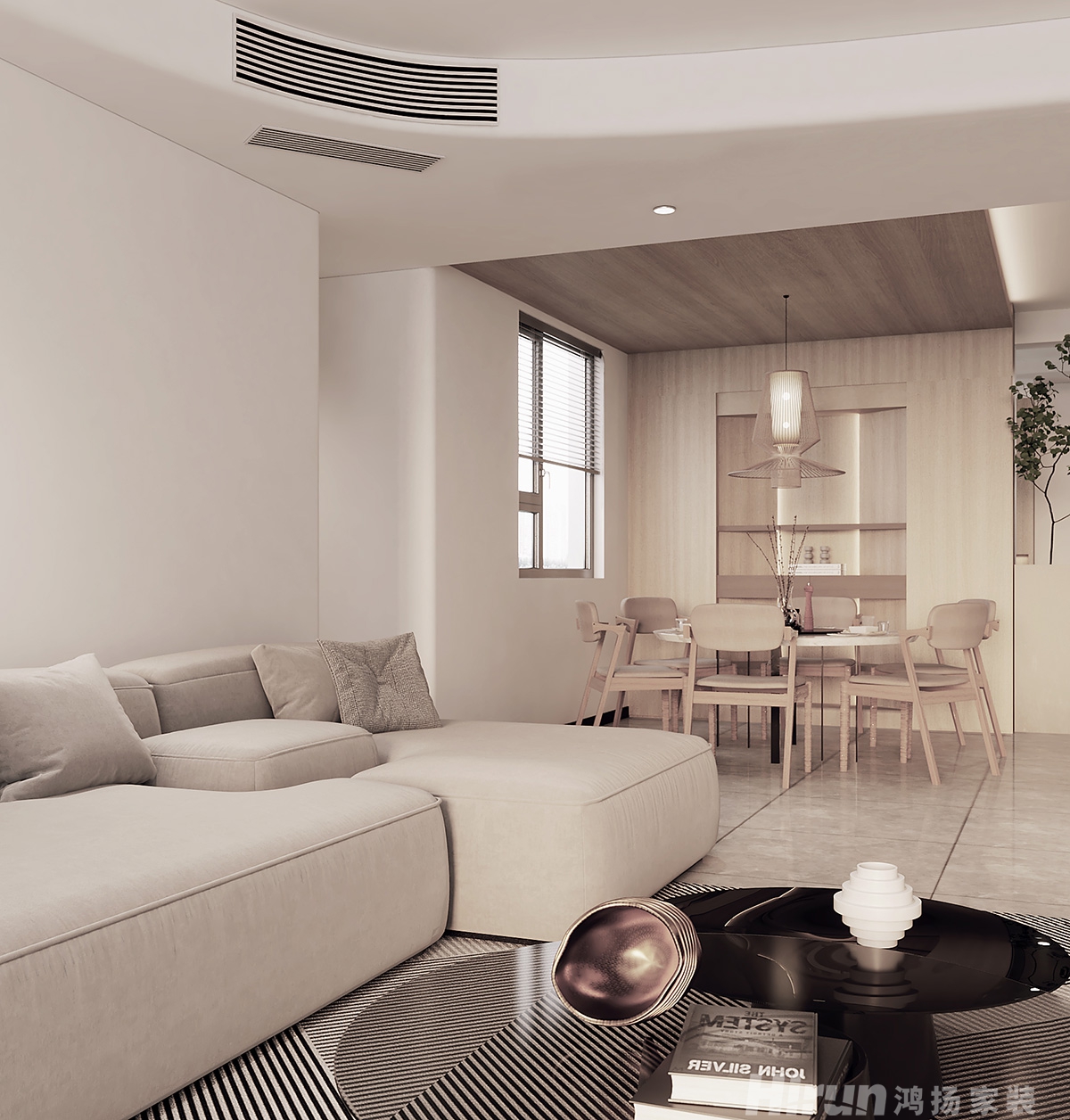 林業局單位房140㎡三居室 裝修案例效果圖-3