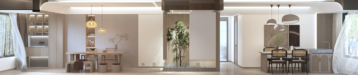 華發中城薈中央首府145㎡北歐之光四居室 裝修案例效果圖-4