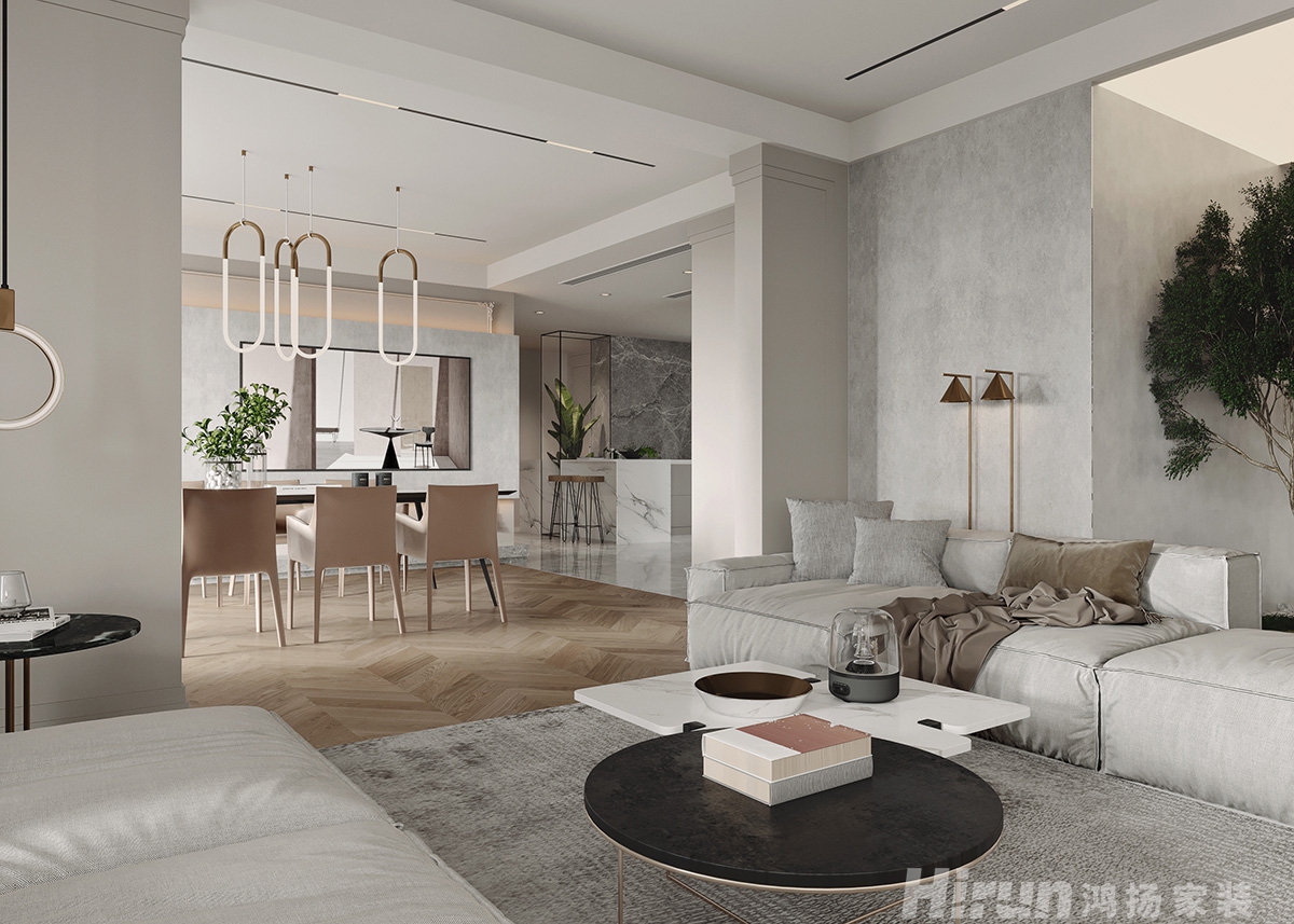 御江苑150㎡北歐之光四居室 裝修案例效果圖-5