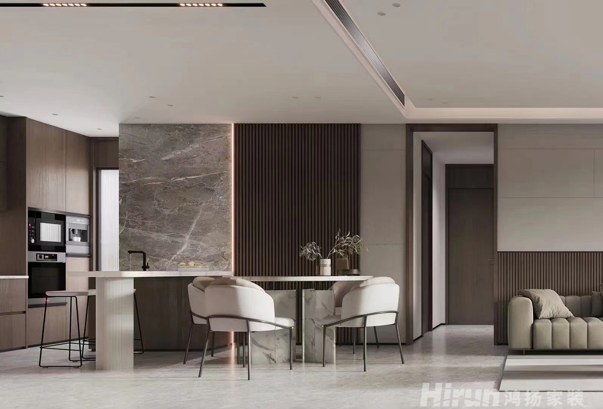 江嶼華庭152㎡北歐之光四居室 裝修案例效果圖-1