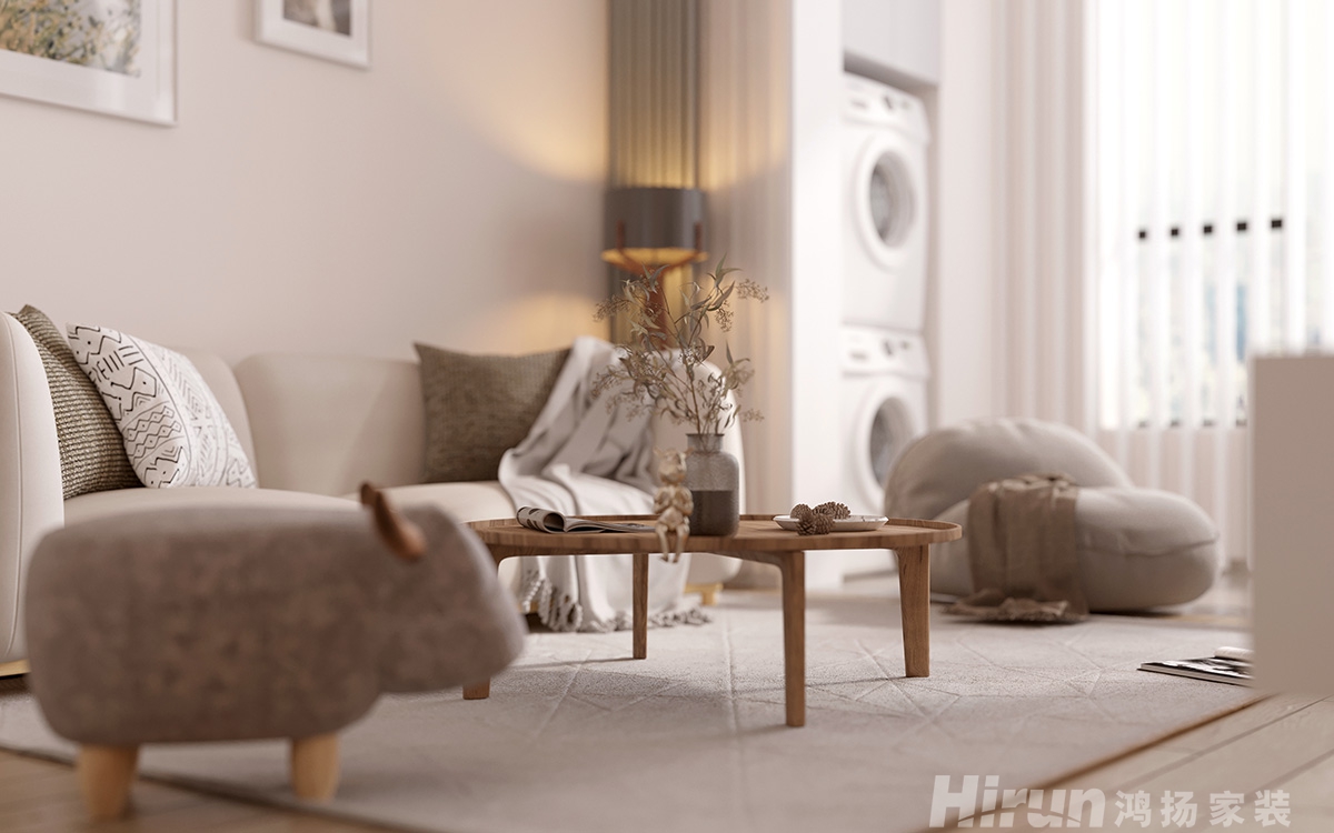 綠地鉑瑞130㎡北歐之光三居室 裝修案例效果圖-5