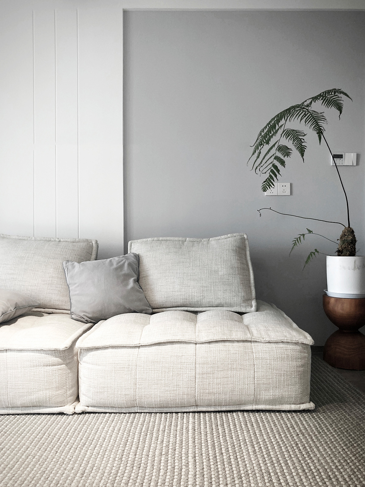 華潤桃園里130㎡極簡侘寂三居室 裝修案例實景圖-4