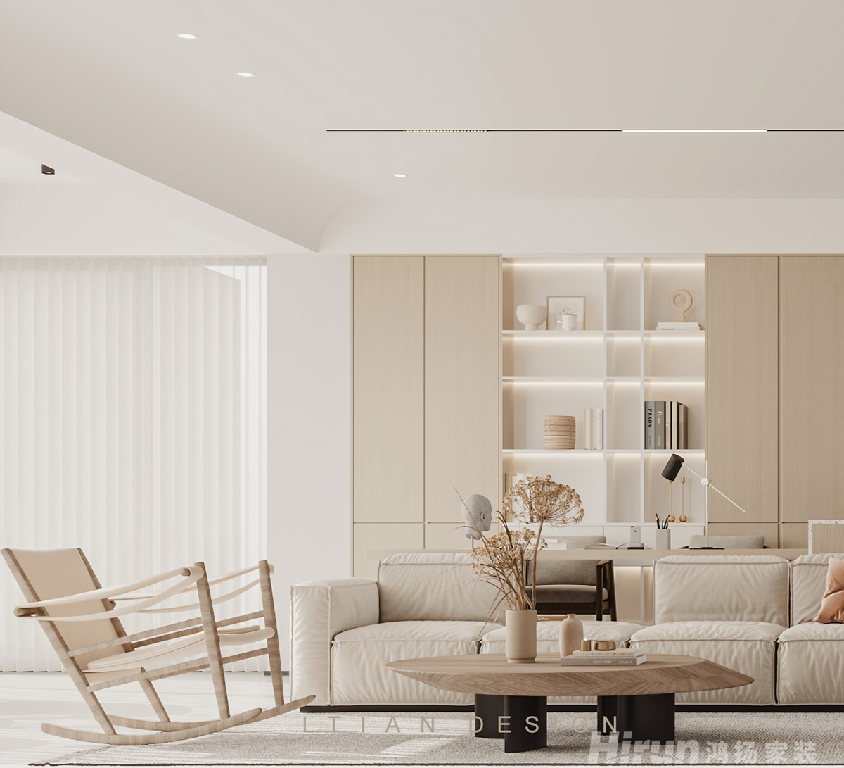 綠地麓湖郡147㎡北歐之光四居室 裝修案例效果圖-4