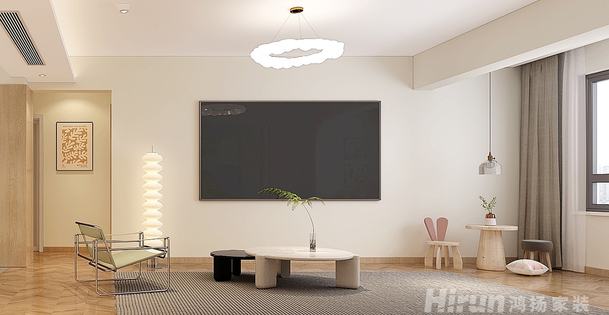 順舟旺城120㎡北歐之光三居室 裝修案例效果圖-4