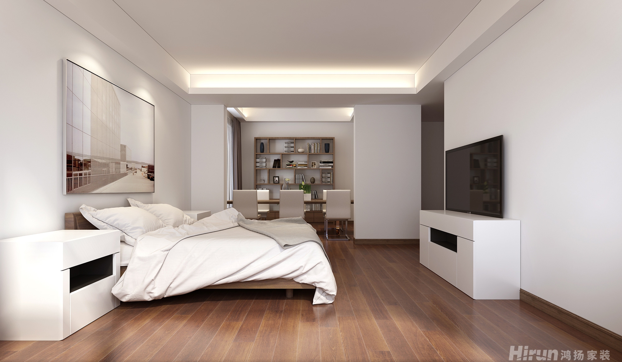 湘江壹號260㎡北歐之光復式 裝修案例效果圖-3