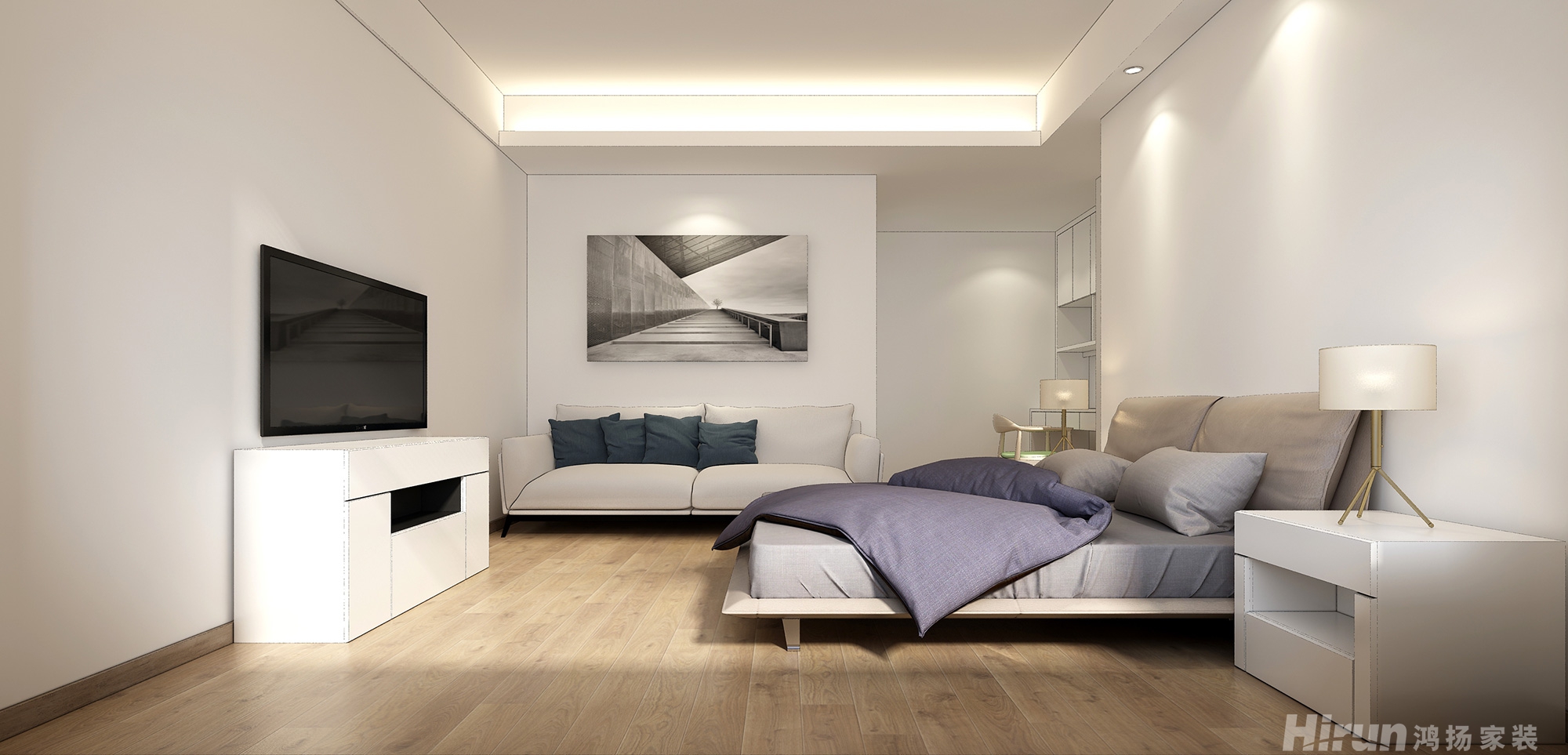 湘江壹號260㎡北歐之光復式 裝修案例效果圖-6