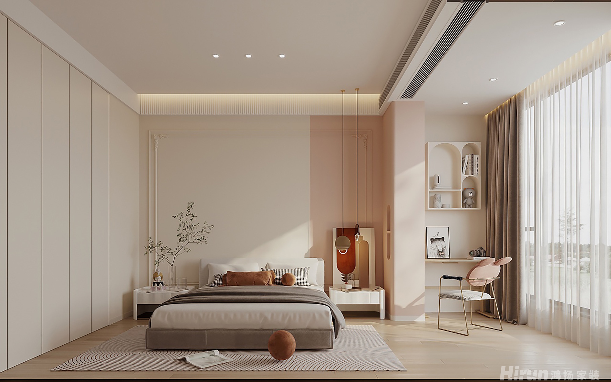 世茂璀璨天城140㎡北歐之光四居室 裝修案例效果圖-1