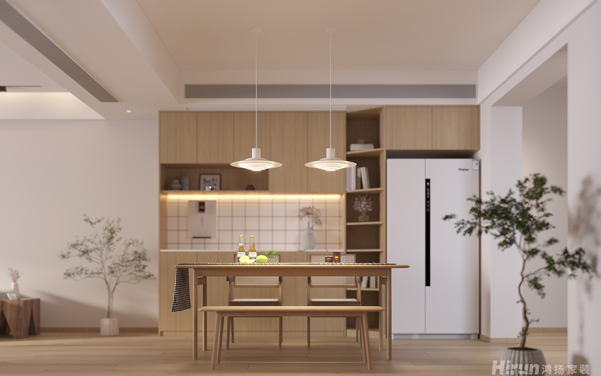 華盛世紀新城140㎡北歐之光三居室 裝修案例效果圖-6