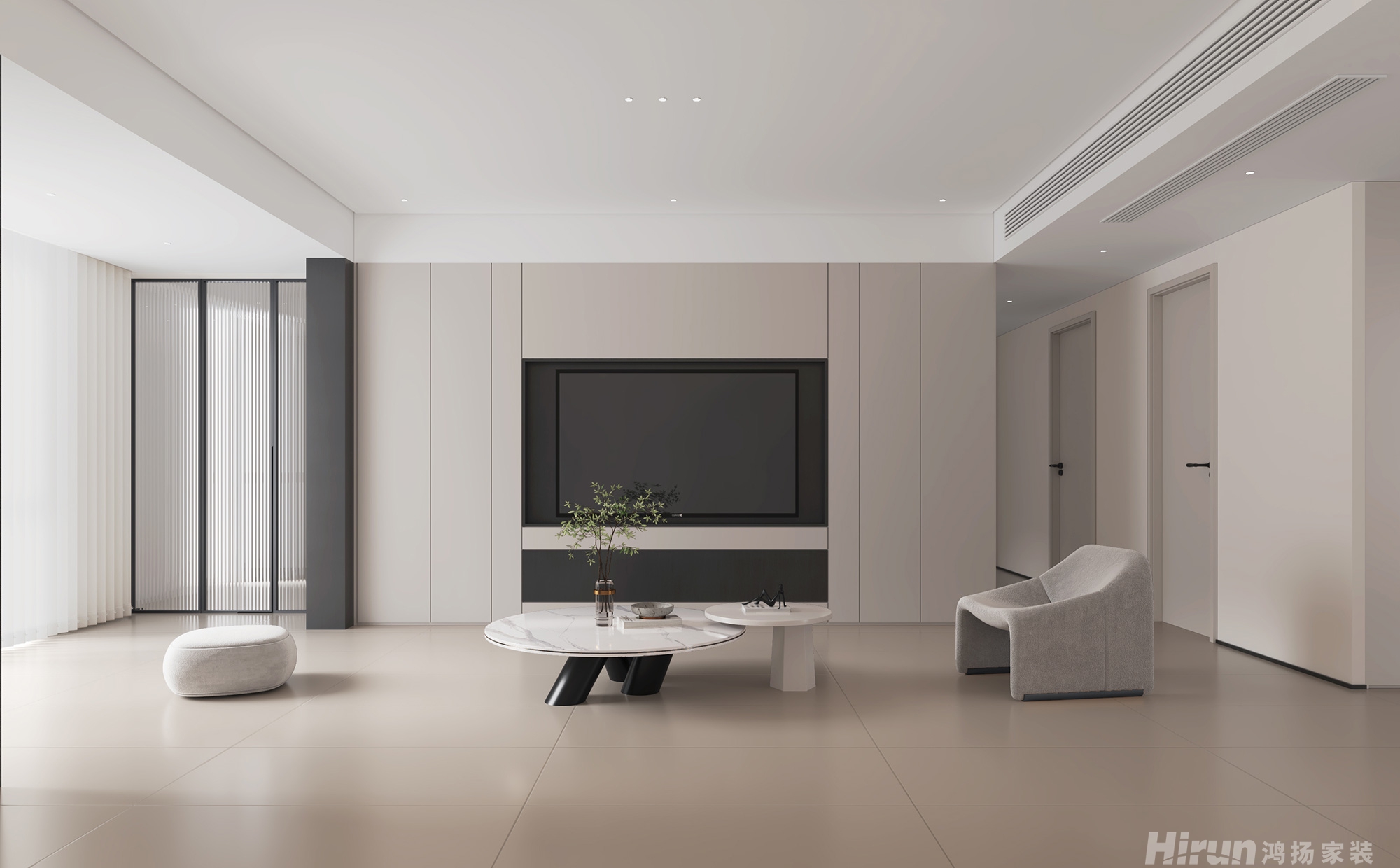 八方小區140㎡北歐之光四居室 裝修案例效果圖-1